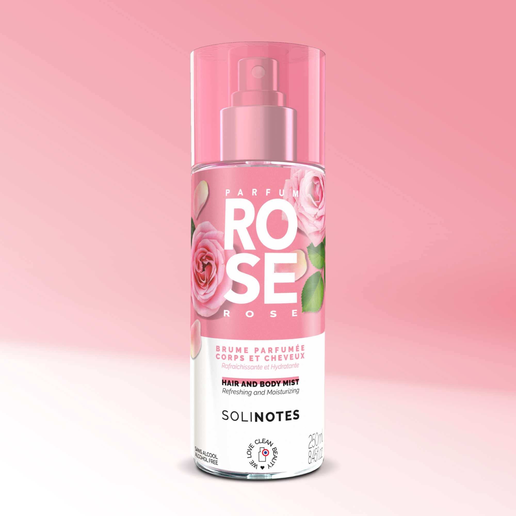 Body mist solinotes rose